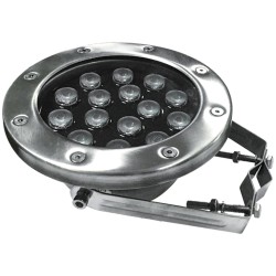 Прожектор для фонтану Aquaviva (15LED 15 Вт 12/24 В) RGB на трубу 